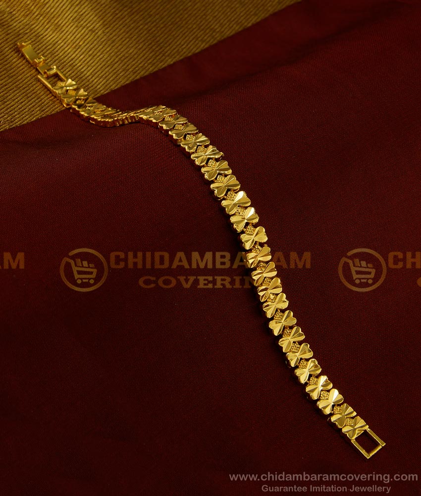 BCT192 - Elegant One Gram Gold Broad Ladies Bracelet Collections Best Price Online    