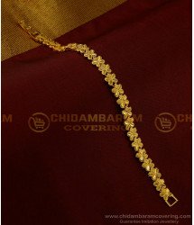 BCT194 - Party Wear Flower Design Hand Chain Girls Bracelet Design Gold Plated Guarantee Jewellery    