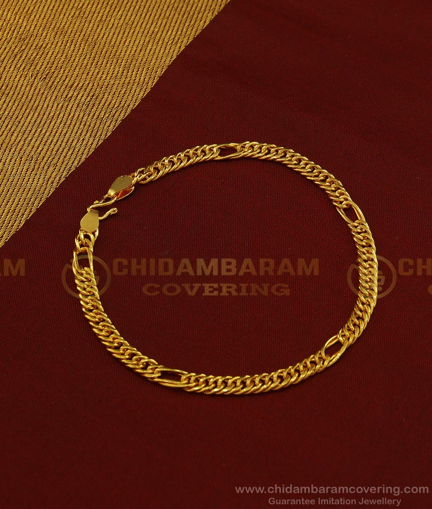 BCT198 - 7.5 Inch Gold Bracelet Design One Gram Gold Link Chain Bracelet Guaranteed Jewellery