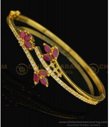 BCT205 - 2.6 size One Gram Gold Covering Bangle Type Gold Kappu Design Bracelet Collections
