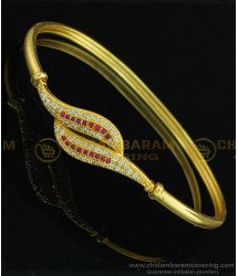BCT208 - 2.6 size Latest Designer White Stone Cubic Zirconia Slim Kappu Bracelet for Female  