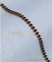 BCT221 - Trendy Gold Look One Gram Gold Black Beads Bracelet for Ladies