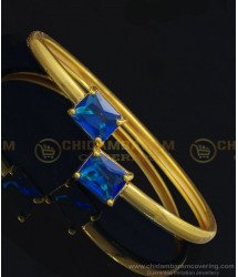BCT239 - 2.6 Size Trendy Riyal Blue Color Big Stone Gold Kappu Bracelet for Girls
