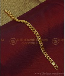 BCT256 - One Gram Gold Plated Daily Use Hand Chain Gents Bracelet Design online