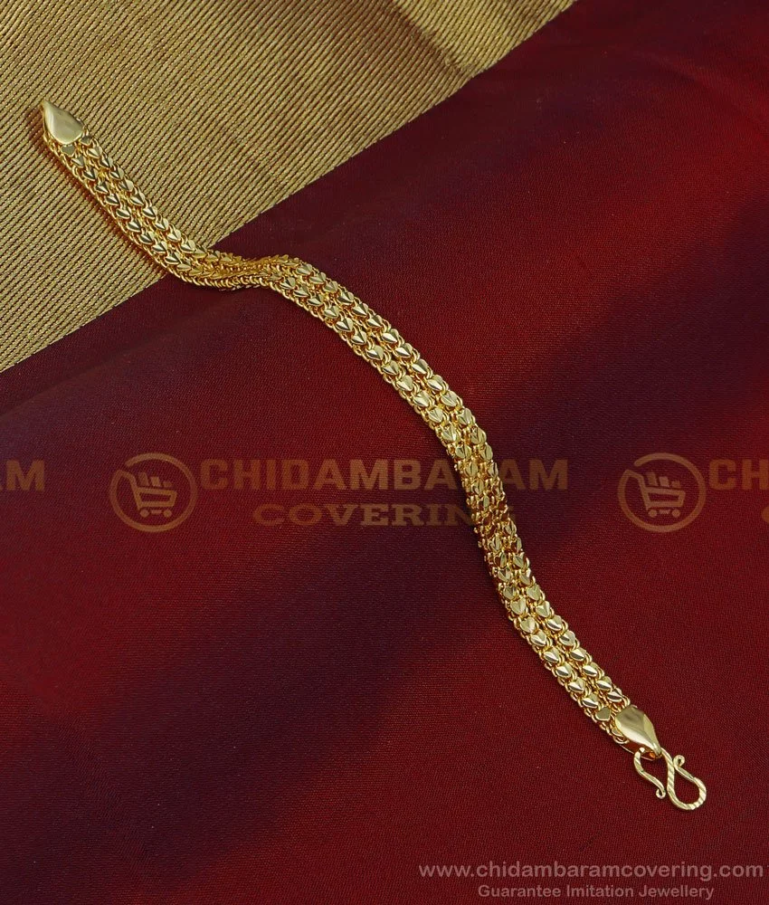 1 Gram Gold Forming Superior Quality Gorgeous Design Bracelet For Men -  Style C023 – Soni Fashion®