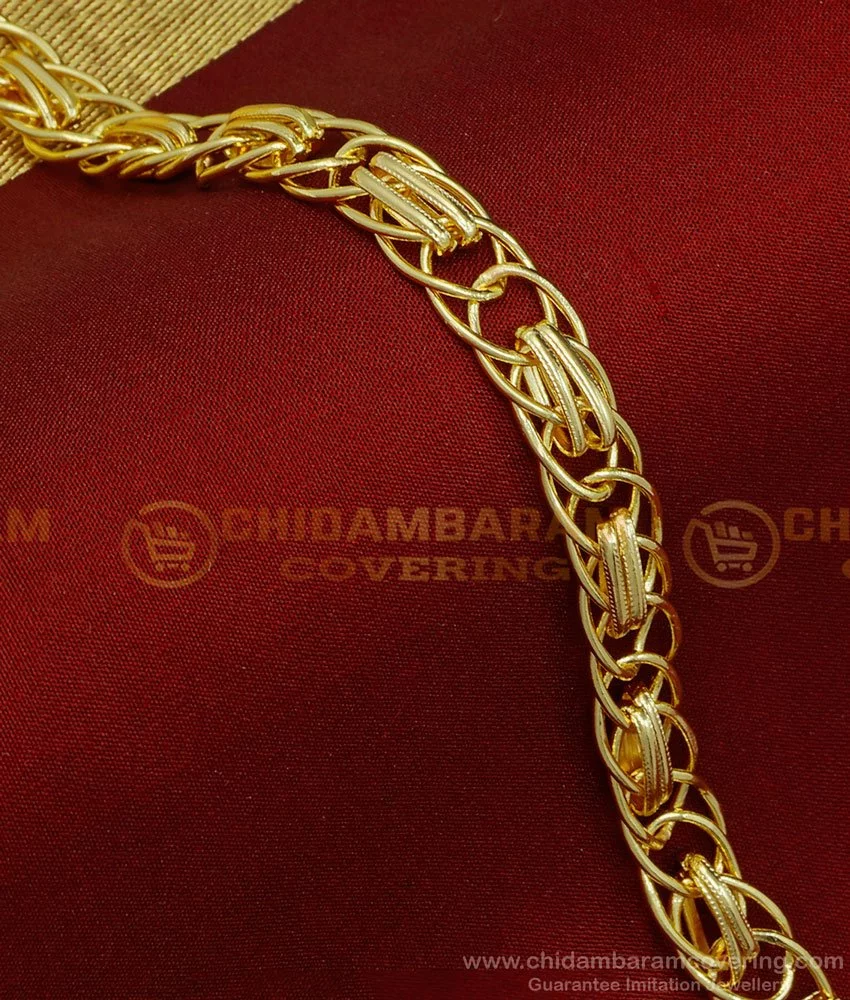 1 Gram Gold Plated Superior Quality Sparkling Design Bracelet For Men –  Soni Fashion®