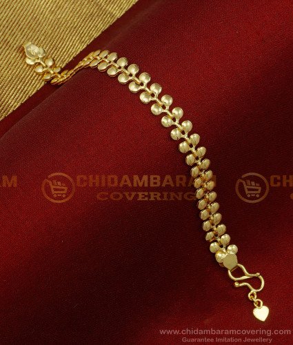 BCT282 - Elegant Leaf Design One Gram Gold Guaranteed Ladies Bracelet Online