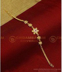 BCT284 - Gold Plated Guaranteed Gold Design Flower Model Stone Bracelet for Daily Use