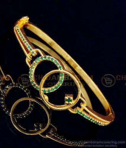 Manufacturer of Ladies 18k gold kada bracelet-lkb12 | Jewelxy - 143398