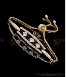 BCT300 - Elite Rose Gold Party Wear Adjustable Chain Western Bracelet Buy Online