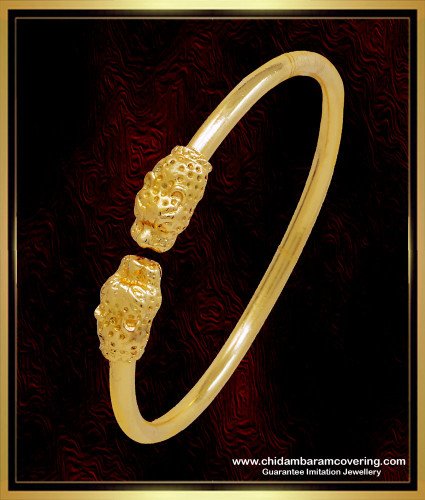 BCT307 - Pure Impon Kappu Daily Wear Goldplated Cheetah Design Kada Kappu for Men