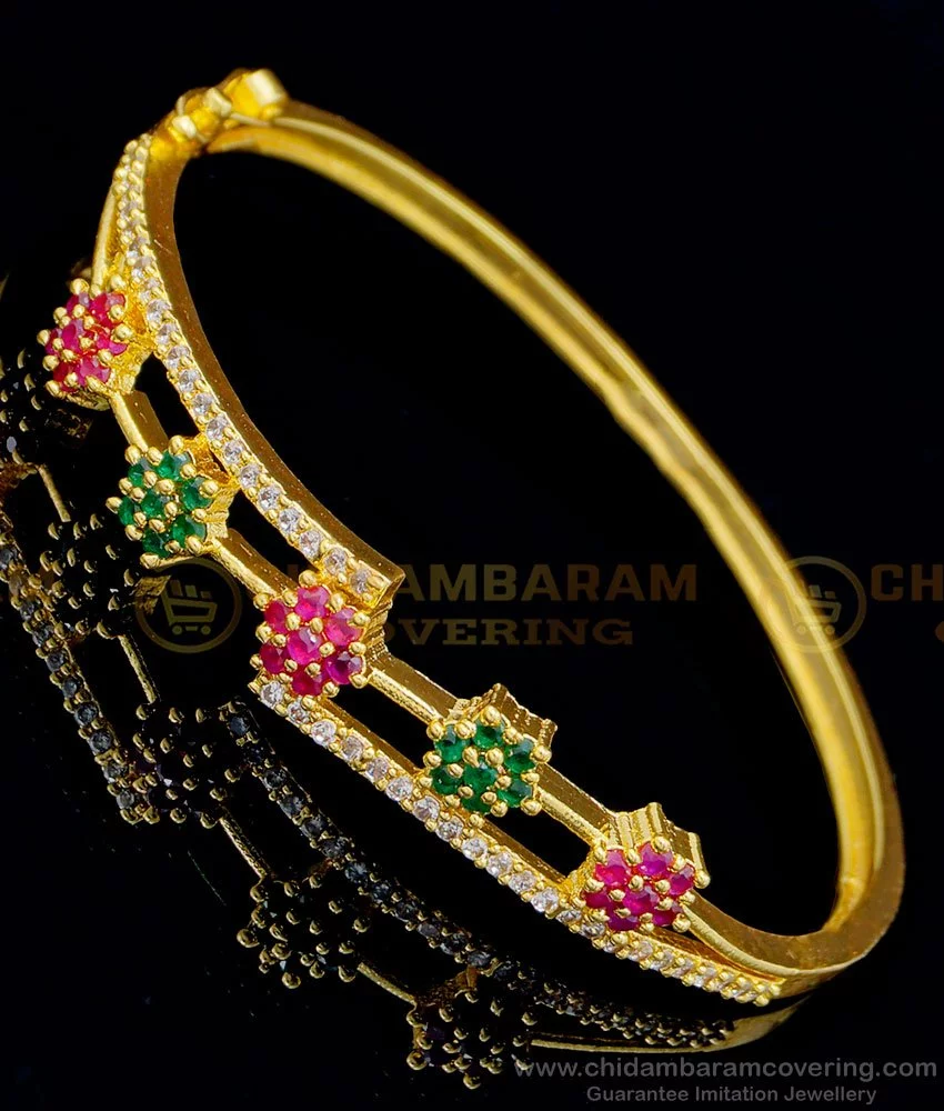 Vembley Fashion Flower Rose Gold Plated Crystal Bracelet for Girls and Women  at Rs 140/piece in New Delhi