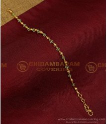 BCT333 - Gold Plated Aqua Green Color Crystal Bracelet for Women