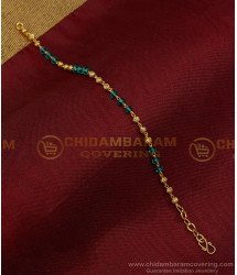 BCT335 - 1 Gram Gold Daily Use Hand Chain Crystal and Gold Beads Bracelet Design Buy Online 