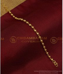 BCT338 - Gold Bracelet Design Gold Beads Light Weight Gold Covering Hand Chain for Girls