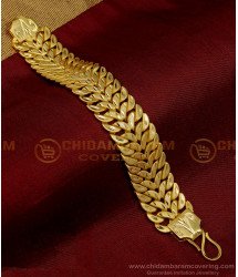 BCT349 - First Quality Forming Gold Attractive Chain Type Broad Bracelet Buy Online Shopping 