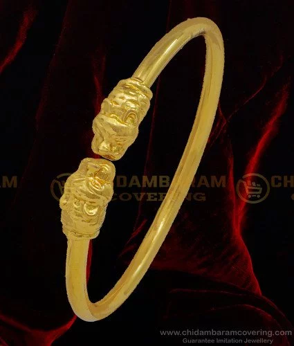 Buy 2.8 Size Buy Latest Daily Use Pure Gold Plated Designer Punjabi Hand  Kada Design for Men