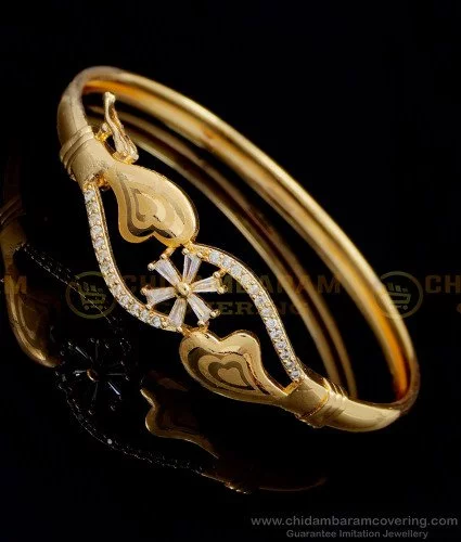 22K Gold designer bracelet with american diamond for women - Bagade Bandhu  Saraf
