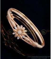 BCT364 - 2.6 size Sparkling White Zircon Stone Luxury Rose Gold Bracelet Design   