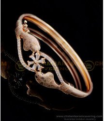 BCT367 - 2.6 size Unique White Stone Rose Gold Bracelet for Girls