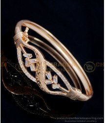 BCT368 - 2.4 size Charming Western Rose Gold Flower Bracelet Design for Girl