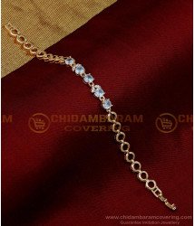BCT372 - Charming American Diamond Rose Gold Bracelet Design