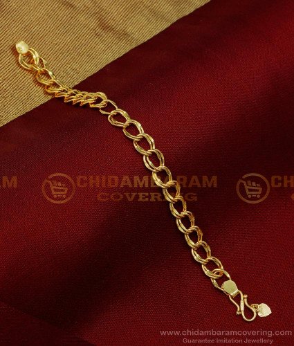 BCT374 - 7.5 Inch Gold Plated Jewellery Link Chain Bracelet for Men