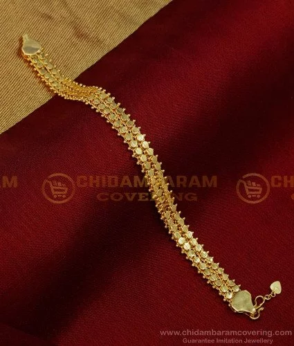 Chic Geometric Charm 22k Gold Bracelet – Andaaz Jewelers