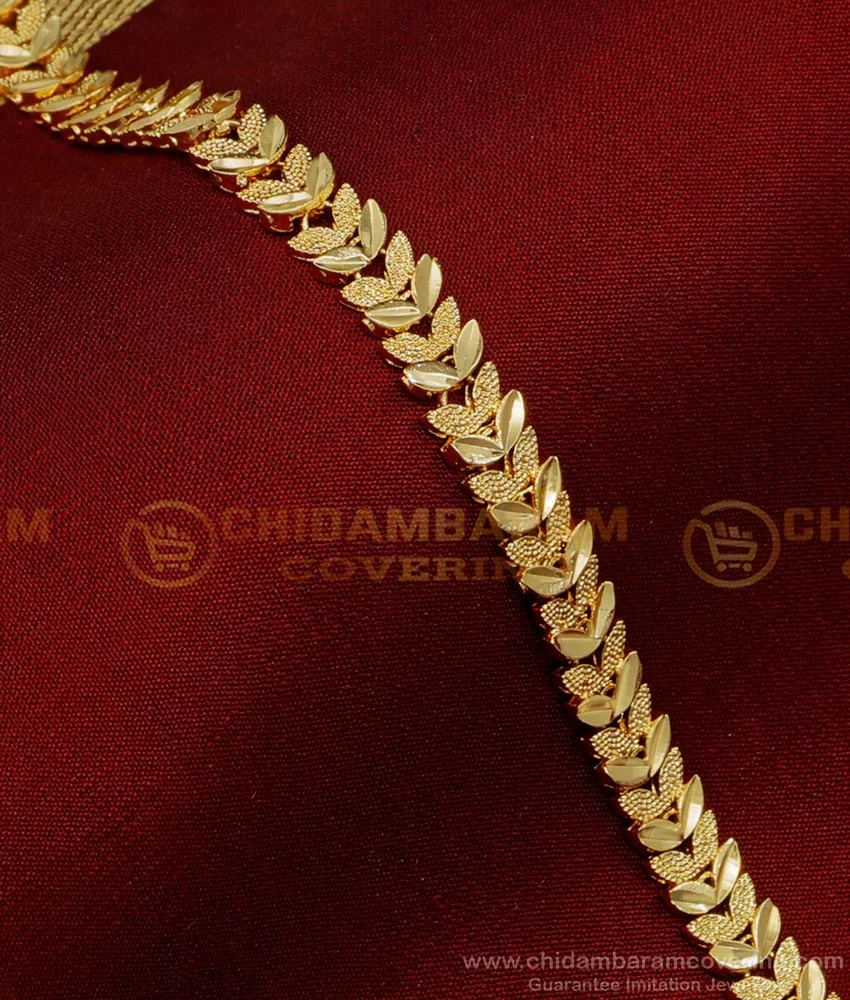 1 Gram Gold  Round Nawabi Unique Design Gold Plated Bracelet  Style B636
