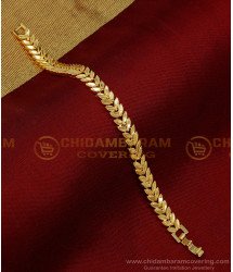 BCT378 - Beautiful Leaf Design Gold Plated Bracelet for Ladies  