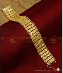 BCT379 - Bridal Wear Gold Plated Jewelry Wide Bracelet for Women 