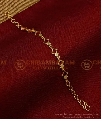 1 Gram Gold Plated Link Dainty Design Best Quality Bracelet for Men - Style  C601 – Soni Fashion®