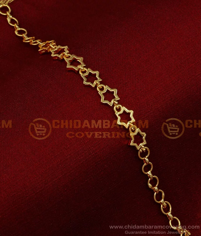 Modern Designer CZ Celestia Gold Bracelet  Kunal Jewelers