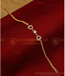 BCT394 - Elegant 1 Gram Gold White Stone Bracelet for Women