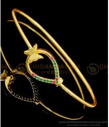 BCT406 - Trendy Ruby Emerald Stone Bracelet Designs for Women