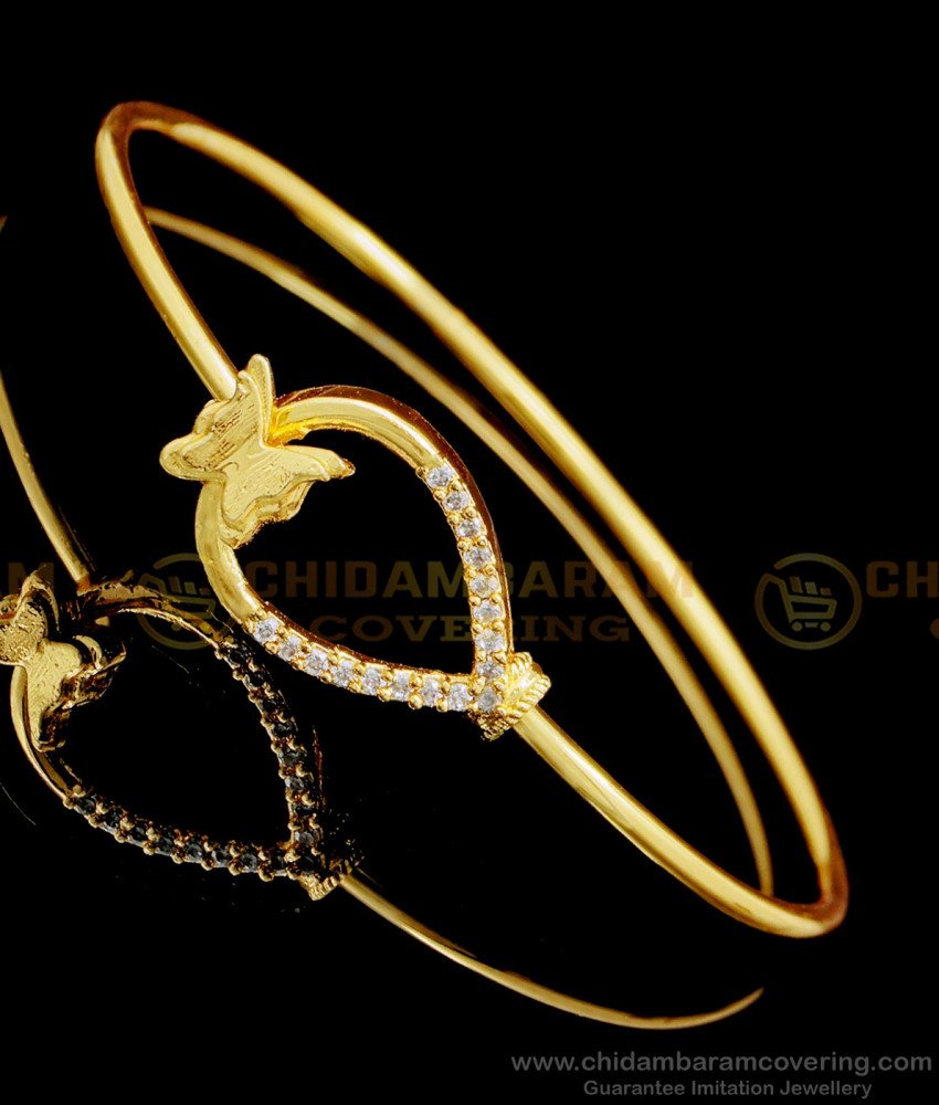 Elegant Butterfly Design White Stone Bracelet Designs for Girls