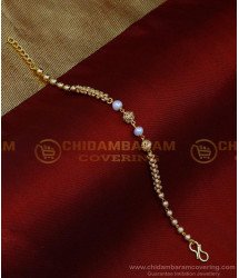 BCT416 - Elegant College Wear Gold Plated Pearl Bracelet for Girl 