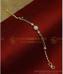 BCT439 - Unique White Stone and Crystal Beads Ladies Bracelet Design 