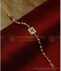 BCT420 - Gold Design Light Weight One Gram Gold Rudraksha Bracelet  