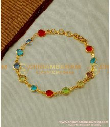 BCT47 - Attractive Gold Multicolor Gems Stone Bracelet Buy Online Shopping