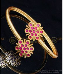 BCT496 - Latest Gold Design Ruby Stone Impon Bracelet for Ladies