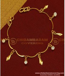 BCT69 - Trendy Gold Plated Ad Stone Hanging Bracelet Design for Teenage Girls 