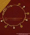 BCT72 - Light Weight Real Gold Design Flower Tassel Ad Stone Stylish Bracelet for Girls 