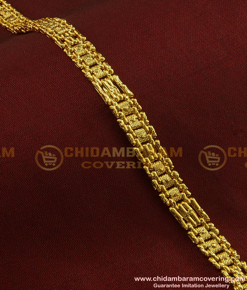 BCT76 - One Gram Gold Hand Bracelet Design Male Wedding Jewellery Collection Online