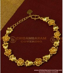 BCT91 - Most Beautiful Rose Flower Design 1 Gram Gold Bracelet