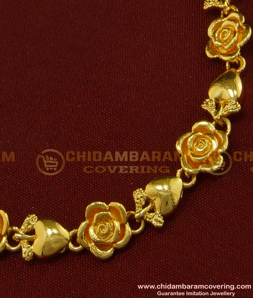 BCT91 - Most Beautiful Rose Flower Design Bracelet Latest Indian Jewelry Online