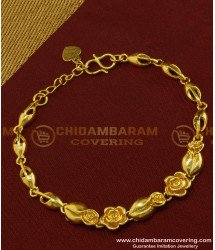 BCT92 - Unique Rose Charm Bracelet 1 Gram Gold Plated Jewellery