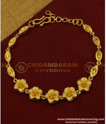 BCT93 - Modern Party Wear Flower Design 1 Gram Gold Bracelet