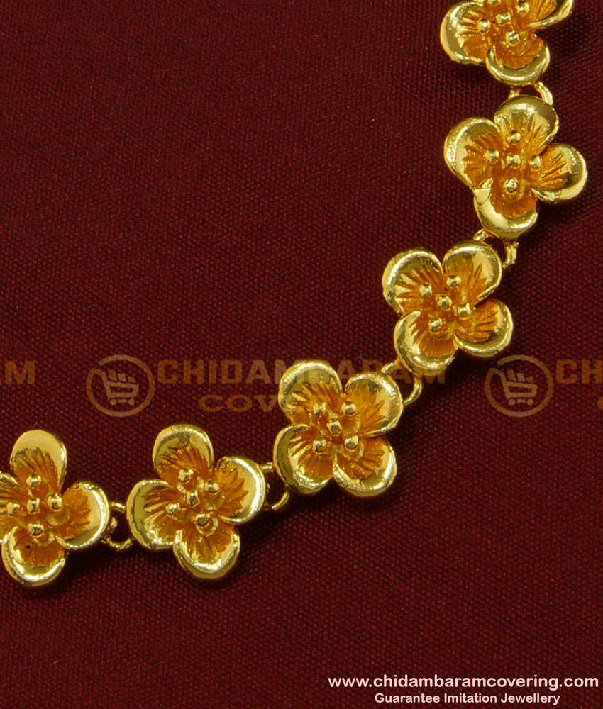 BCT95 - Latest Chidambaram Covering Gold Style Floral Design Ladies Bracelet Collections Online