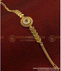 BCT99 - One Gram Gold Pretty Ad Stone Leafy Design Bracelet Design for Women